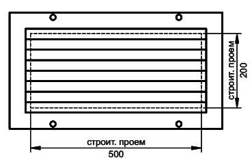 Схема выбора типа накладной решетки в зависимости от ориентации проема и направления регулировки