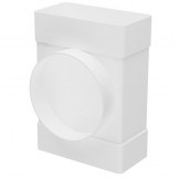 Тройник плоский с круглым выходом 60х120мм / Ø100мм
